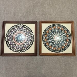 Vintage Large Polish Paper Cutting Art Wycinanka Lowicka Floral Paper Signed